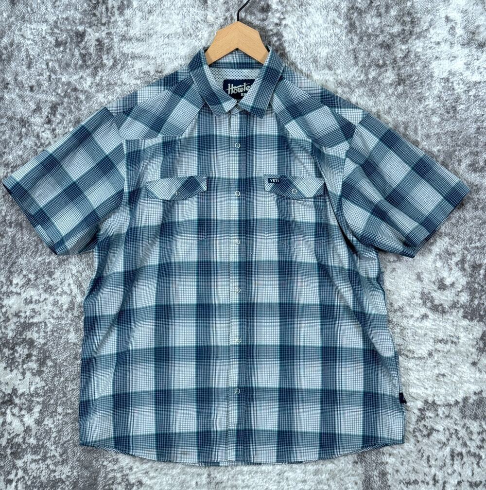 Howler Brothers x Yeti Gaucho Snap Shirt Large Mens Plaid Performance Fabric